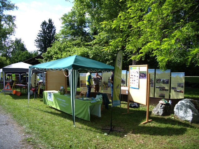 Tent setup at Inn Danube event. 