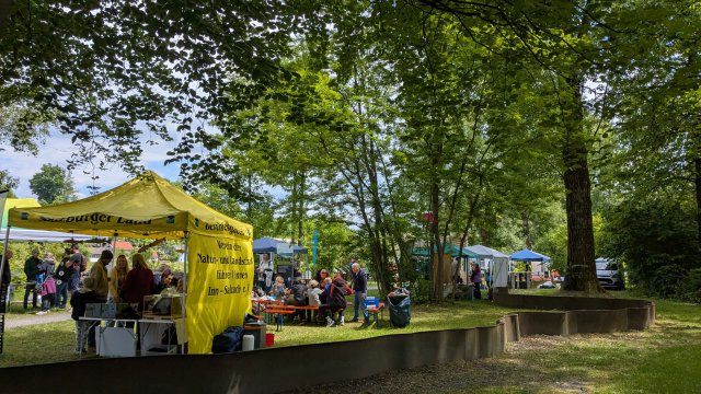 Tent set up at event outside. 