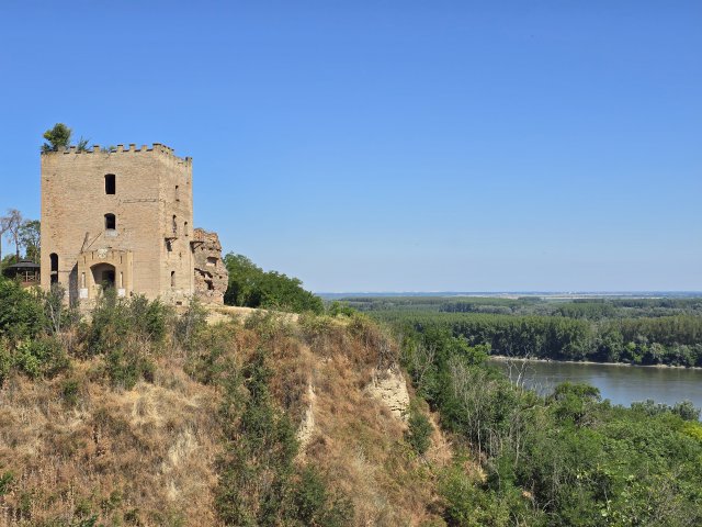 Old building in Croatia along the Danube.