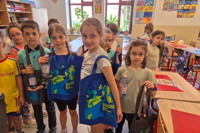 Children gathered in a classroom.